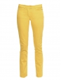 Honey yellow stretch cotton slim fit low waist denim jeans Retail price €280 Size 38