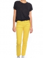 Sunshine yellow stretch cotton slim fit low waist denim jeans Retail price €280 Size XS