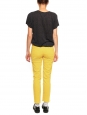 Sunshine yellow stretch cotton slim fit low waist denim jeans Retail price €280 Size XS