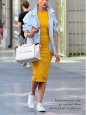 MASSACHUSETTS Heather banana yellow cotton maxi dress Retail price