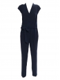 Combi-pantalon sans manches drapée en jersey noir Px boutique 175$ Taille 34