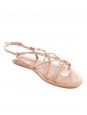 Sandales plates en cuir beige rosé multi brides Prix boutique 550€ Taille 39,5