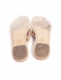 Sandales plates en cuir beige rosé multi brides Prix boutique 550€ Taille 39,5