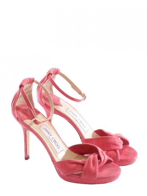 Louise Paris - JIMMY CHOO Macy pink suede stiletto heel sandals Retail ...