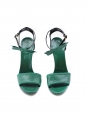 Dark green leather heel sandals NEW Retail for 500€ Size 39