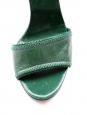 Dark green leather heel sandals NEW Retail for 500€ Size 39