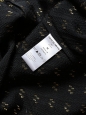 Black herringbone silk shirt embroidered with gold thread Retail price €750 Size 36/38