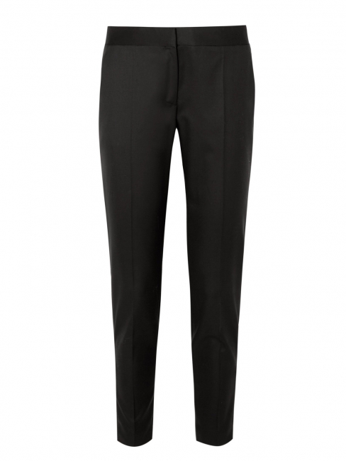 Vivian zip-detailed black wool-twill straight-leg pants Retail price €560 Size 34