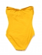Maillot de bain une pièce bustier CASSIOPEE jaune pastel NEUF Prix boutique 325€ Taille 38