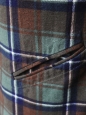 Robe manches longues en laine à carreaux bleu vert et marron Taille 38
