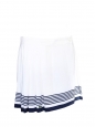Mini jupe de tennis plissée blanche et bleu marine Taille 36