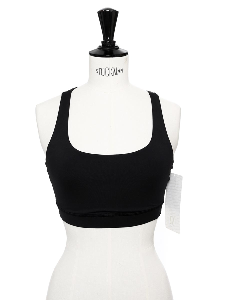 Boutique LULULEMON Black luxtreme ENERGY BRA for yoga and running Retail  price €55 Size XS