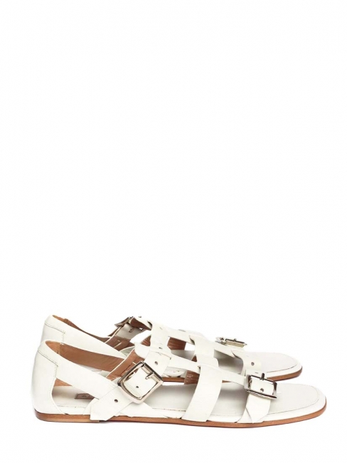 White leather flat gladiator sandals NEW Retail price €900 Size 39.5