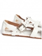 Sandales plates en cuir blanc NEUVES Prix boutique 900€ Taille 39,5