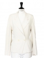 Veste blazer cintrée blanc crème Prix boutique 1500€ Taille 36