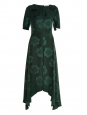 Imperial green Stoney Magnolia jacquard short sleeves dress Retail price €1345 Size 34/36