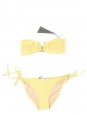 Bikini bandeau culotte ficelle jaune PUERTO VIEJO et FORMENTERA NEUF Px boutique 215€ Taille 36