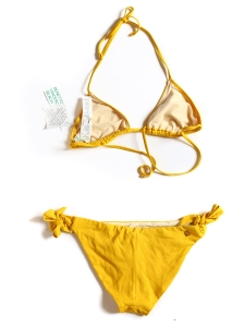 Maillot de bain bikini triangle jaune bouton d'or Taille 36