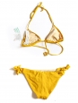 Butter cup yellow triangle bikini and tanga bottom Size 36