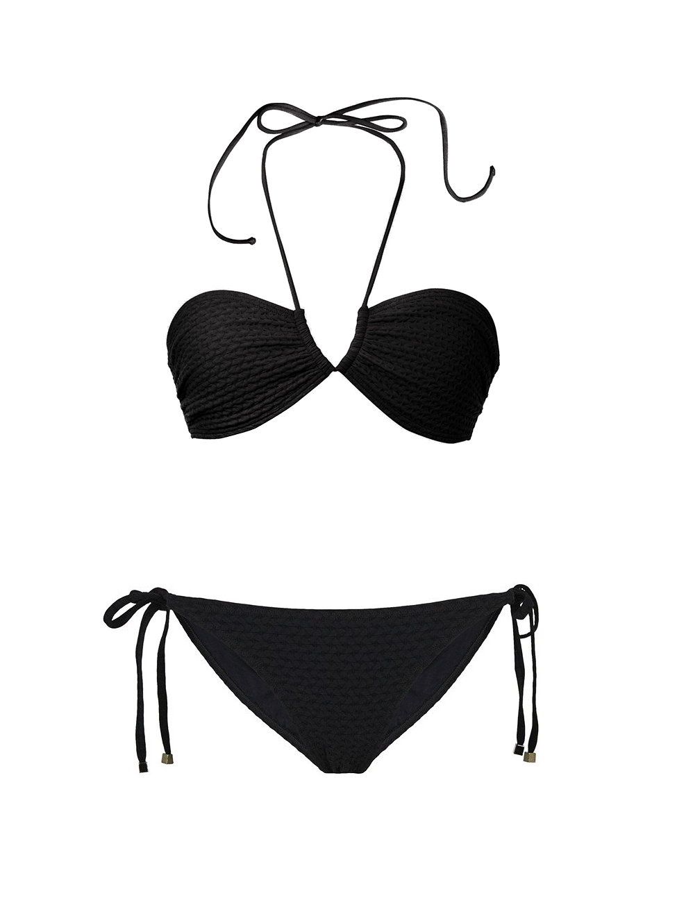 Two-piece swimsuit Chanel Black size 40 FR in Cotton - elasthane