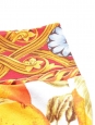 Cropped top bustier décolleté en jersey imprimé fruits orange et jaune Prix boutique 650€ Taille 36