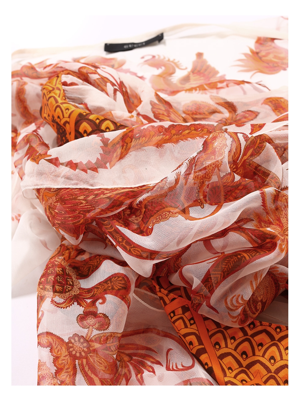 Sold at Auction: Hermès: an Orange Cuit, Beige Doré and Blanc 'Brides et  Destin' Silk Scarf c.2022 (includes box)