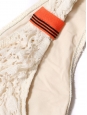 Ecru white lace bikini briefs with orange ties Retail price €100 Size 40