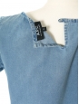 Robe manches courtes en jean bleu clair Px boutique 250€ Taille S
