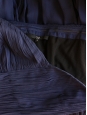 Robe bustier en mousseline de soie plissée bleue marine Px boutique 546€ Taille 38