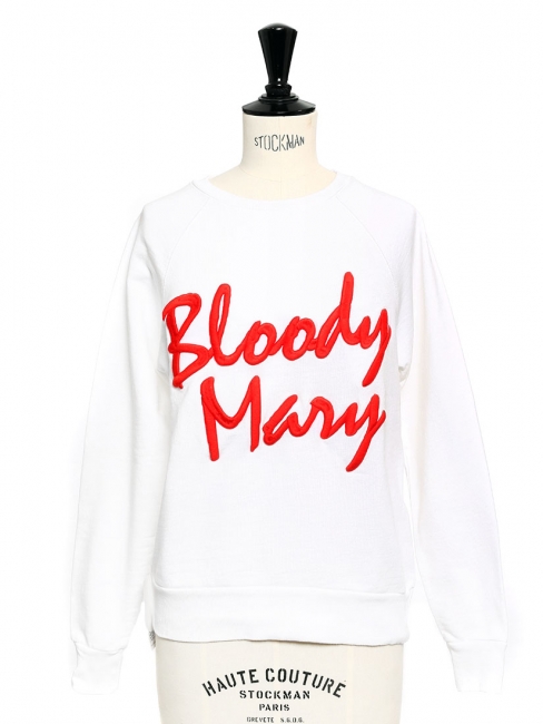 BLOODY MARY red and white embroidered sweater NEW Retail price $268 Size XS
