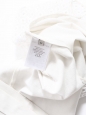 Robe ajustée cintrée mi-longue en dentelle et jersey de coton blanc ivoire Prix boutique 1200€ Taille 36