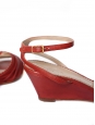 "Terry" red leather wedge sandals NEW Retail for 500€ Size 37