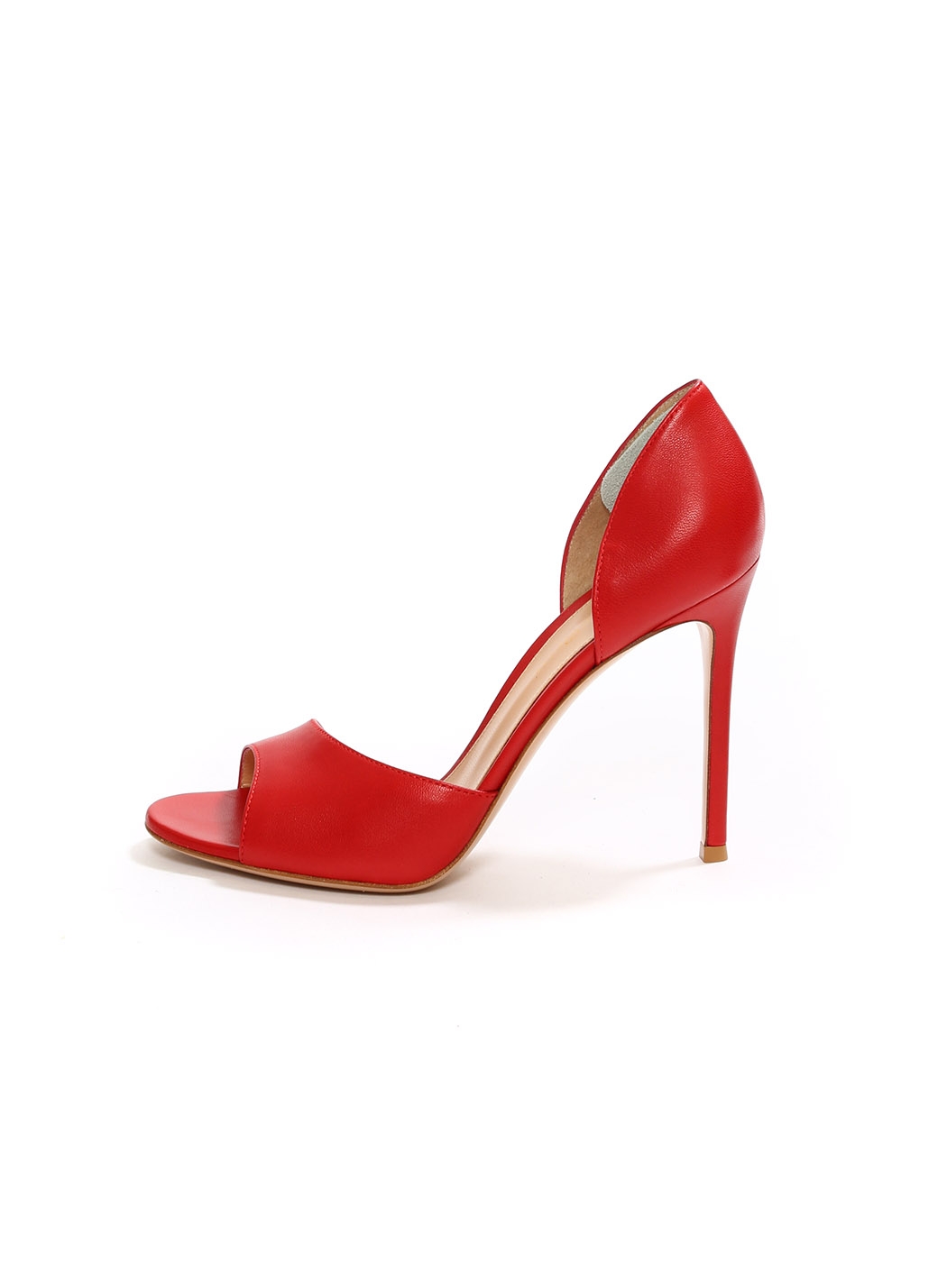 Louise Paris - GIANVITO ROSSI Cherry red leather high heel open toe ...