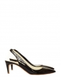 Escarpins kitten heels en cuir verni noir Px boutique 630€ Taille 38,5