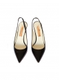 Escarpins kitten heels en cuir verni noir Px boutique 630€ Taille 38,5