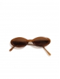 Ovale shape thin light brown sunglasses