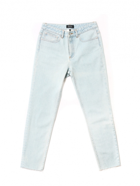 High Standard light blue bleached out high waist slim fit jeans Retail price €160 Size 27