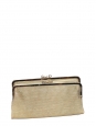 LUCE Metallic gold textured leather wallet clutch Retail price €400