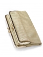 Pochette portefeuille LUCE en cuir texturé métallisé doré Px boutique 400€