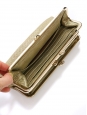 Pochette portefeuille LUCE en cuir texturé métallisé doré Px boutique 400€