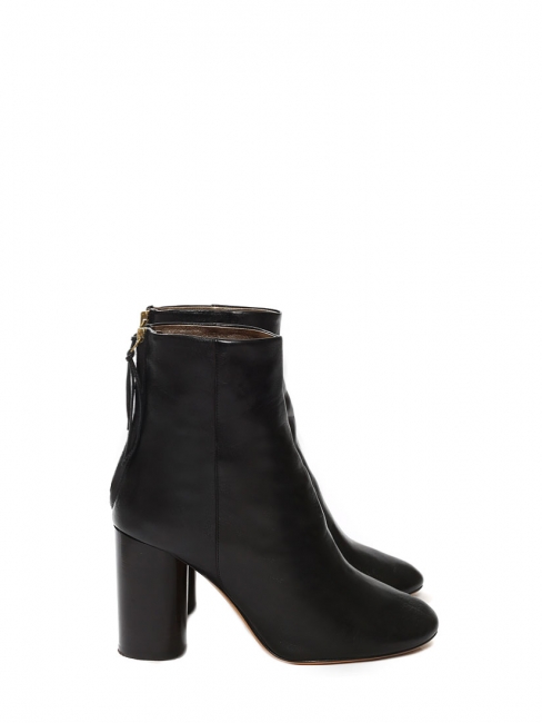 ALONA Black smooth leather ankle boots Retail price €690 Size 40