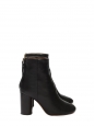ALONA Black smooth leather ankle boots Retail price €690 Size 37