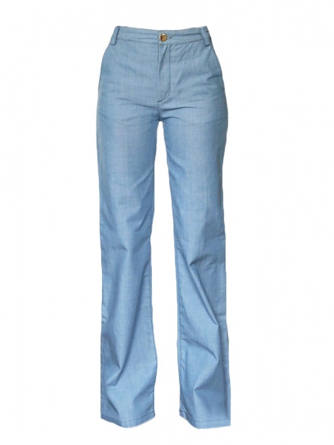 Jean flare Seventies à taille haute en coton bleu Px boutique 380€ Taille 36
