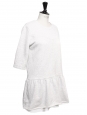 Mini robe charleston col rond en coton molletonné gris chiné Taille 36
