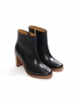 Bottines boots Chic à talon en cuir noir NEUVES Px boutique 360€ Taille 39