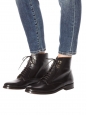 Black leather FRANCES ankle boots Retail price €340 Size 37