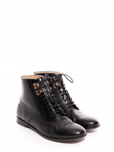 Black leather FRANCES ankle boots Retail price €340 Size 37