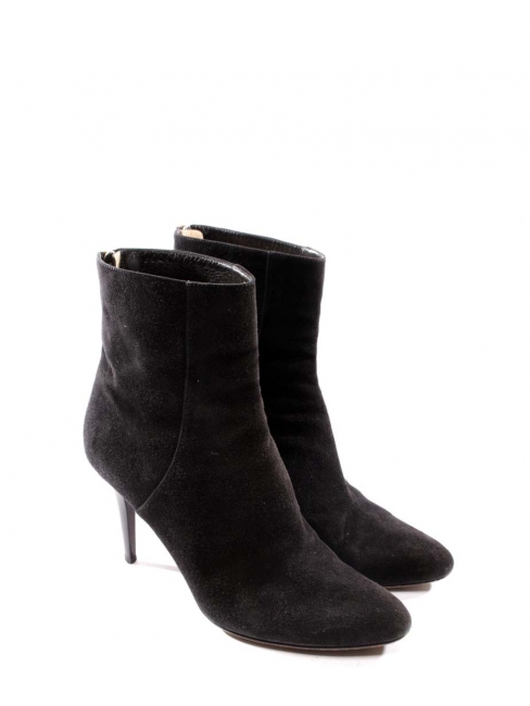 Black suede leather stiletto heel ankle boots Retail price €795 Size 38