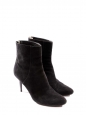 JIMMY CHOO Black suede leather stiletto heel ankle boots Retail price €795 Size 38