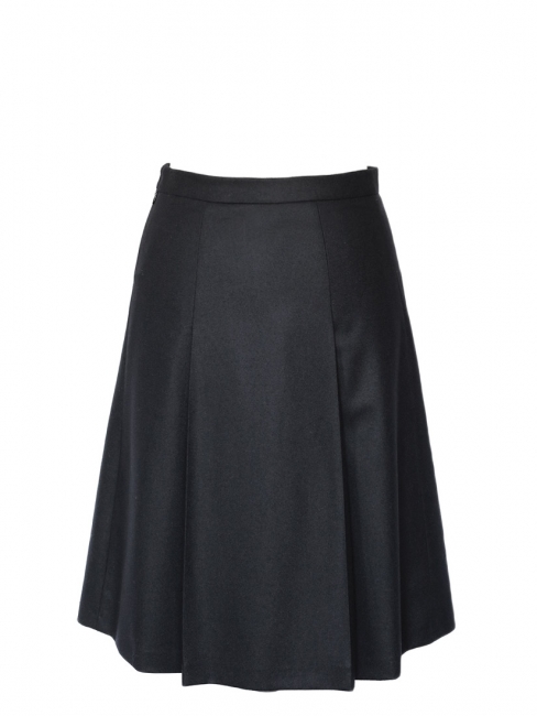 AXELLE black flannel wool pleated skirt NEW Retail price €290 Size 36